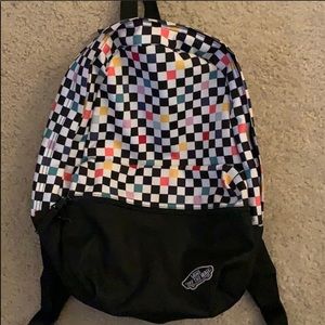 mini size checkered pastel backpack